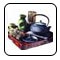 Housewares , house ware , coffee maker , can opener , iron , toaster , toaster oven , blender , cookware , pots and pans , small appliance .